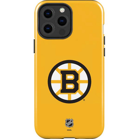 NHL Boston Bruins Solid Background iPhone 15 Pro Max Impact Case